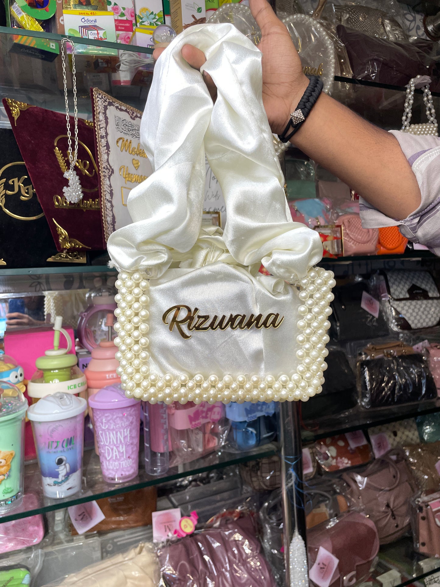 Customizable Hand-Made Pearl Bag