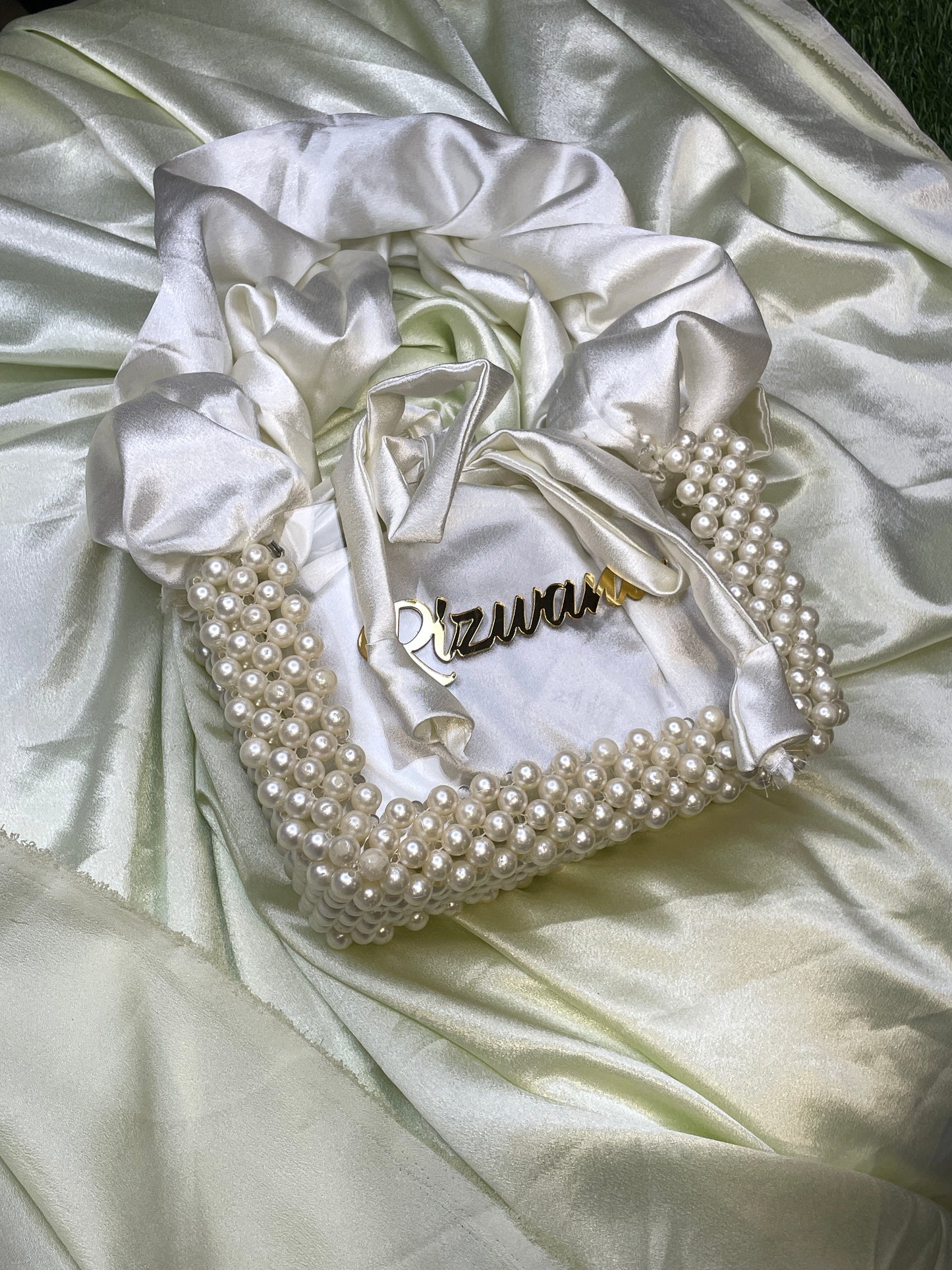 Customizable Hand-Made Pearl Bag
